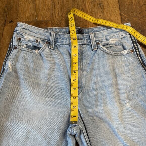 Abercrombie & Fitch ANNIE High Rise GIRLFRIEND Jeans 27 29/8 Zipper Side - Picture 4 of 8